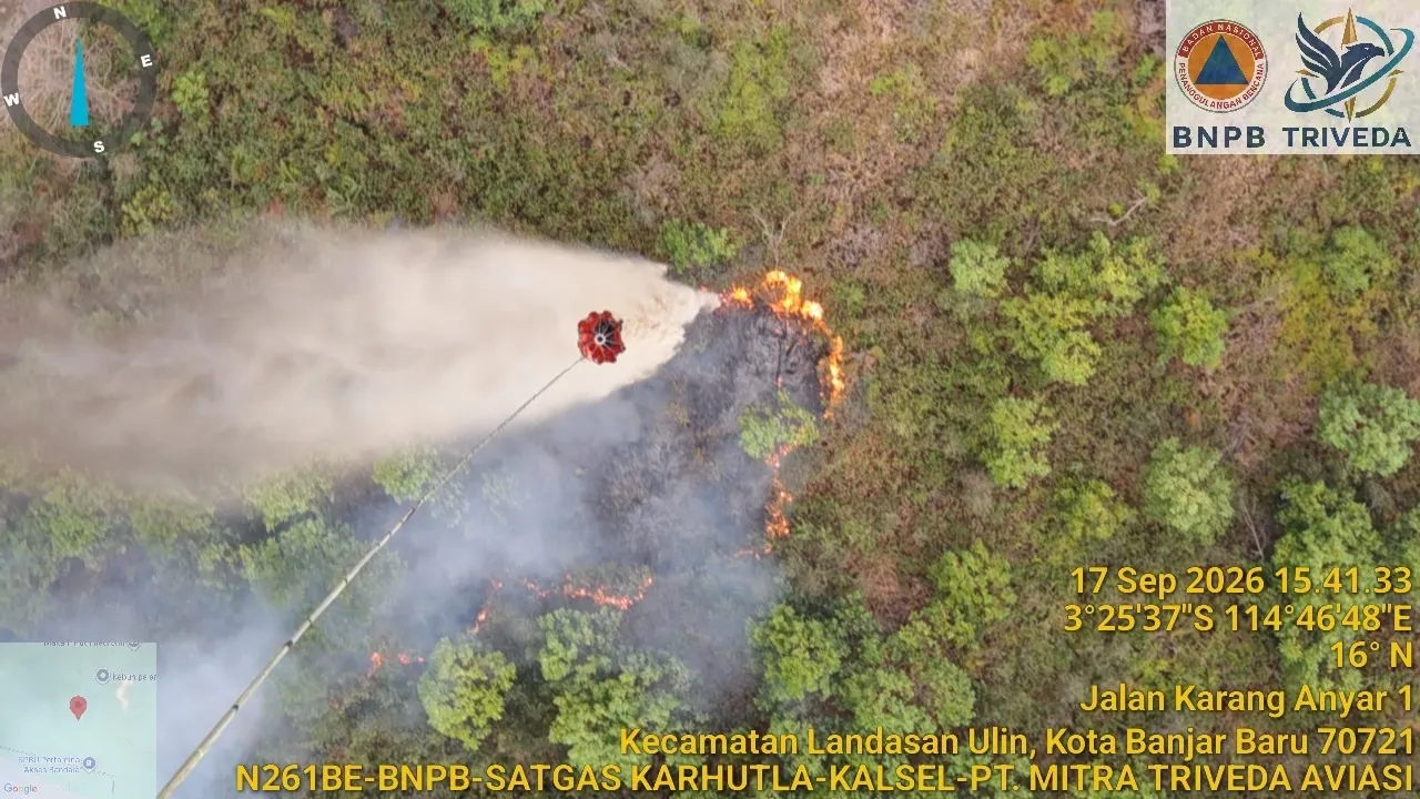 BNPB Gencar Water Bombing di 6 Provinsi
