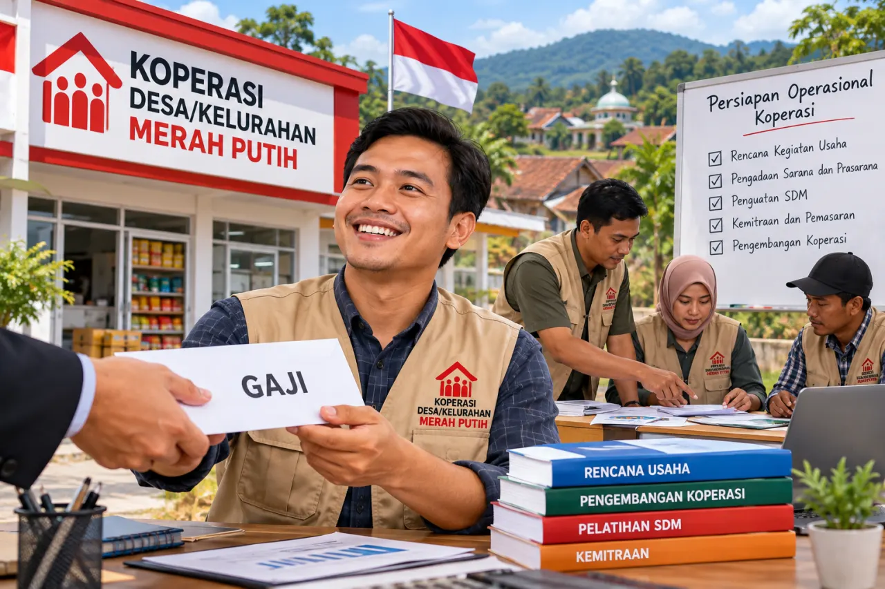 Ilustrasi Koperasi Merah Putih. Tripodnews/ChatGPT