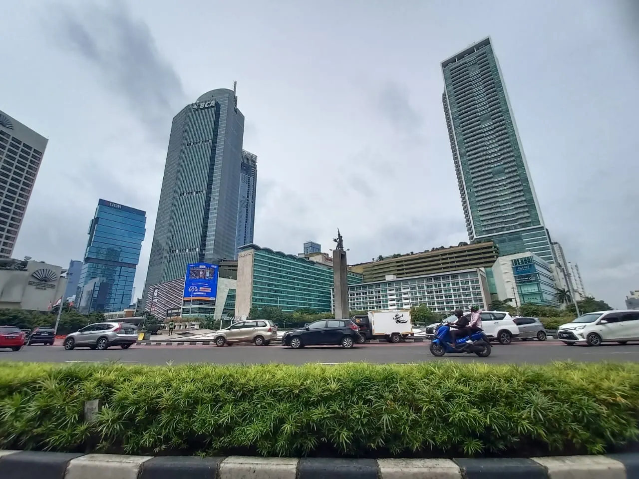 Suasana kawasan Bunderan HI.