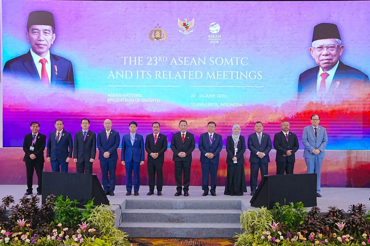 Kapolri saat acara ASEAN Senior Officials Meeting on Transnational Crime.
