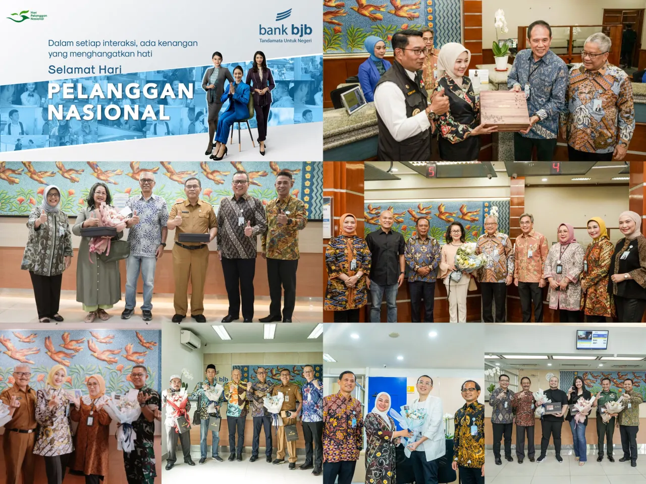Peringatan Hari Pelanggan Nasional akan mendorong bank bjb untuk terus meningkatkan kinerja perusahaan dalam melayani para nasabah. Acara ini memiliki tujuan jangka panjang, yaitu menciptakan budaya pelayanan prima yang senantiasa bergerak memahami k